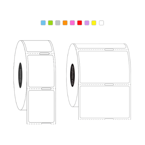 UbiCling static cling thermal transfer labels, rectangular, 76.2mm core