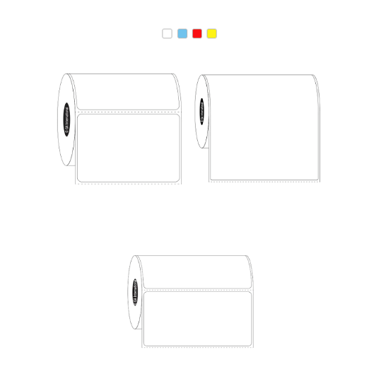 Thermal transfer paper labels, large rectangular