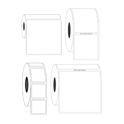 Thermal transfer paper labels, square