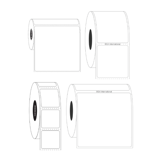 Thermal transfer paper labels, square
