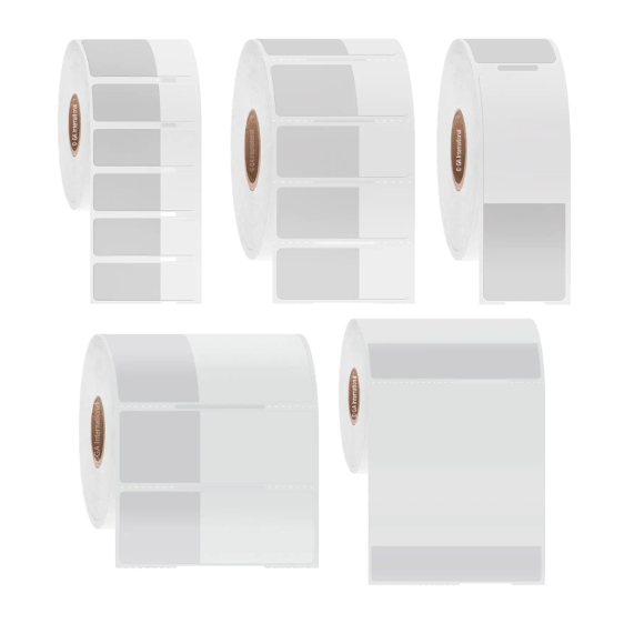 Cryo-wrapTAG thermal transfer labels, rectangular + wrap, 76.2mm core