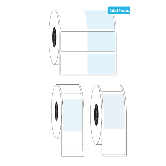 RFID Cryo-wrapTAG thermal transfer labels, rectangular + wrap