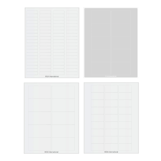 Steri-JetTAG autoclave-resistant inkjet labels, US letter sheets