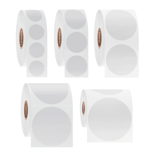 NitroTAG liquid nitrogen storage barcode labels, circular