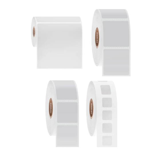NitroTAG liquid nitrogen storage barcode labels, square, 76.2mm core