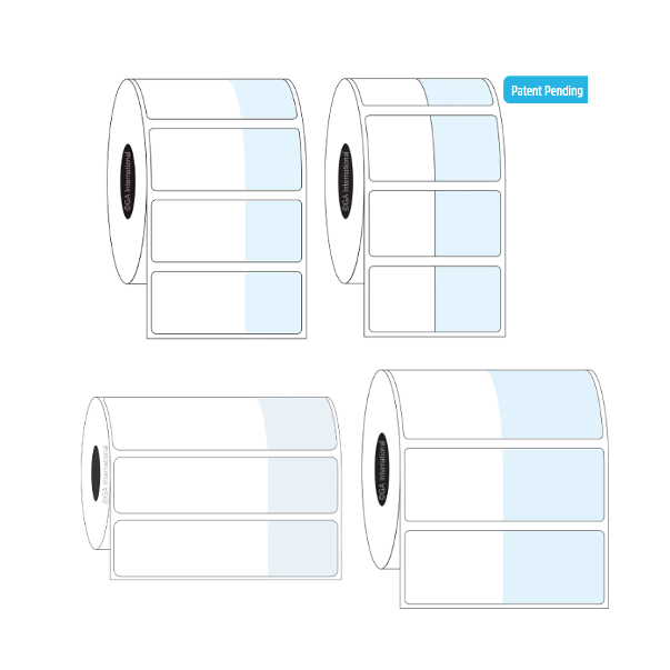 RFID CryoSTUCK frozen vial and tube thermal transfer labels, rectangular