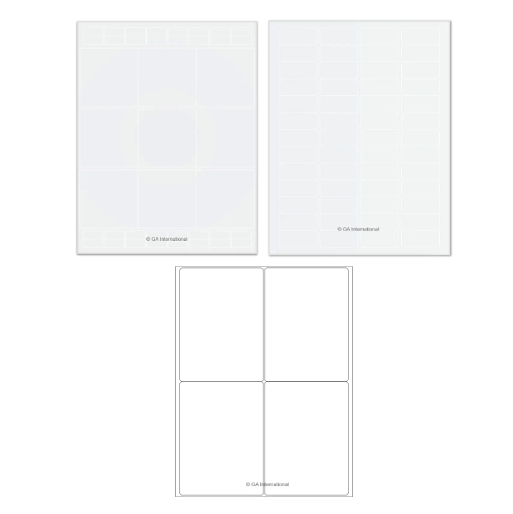 Glossy paper laser and inkjet labels, US letter sheets - ProSciTech