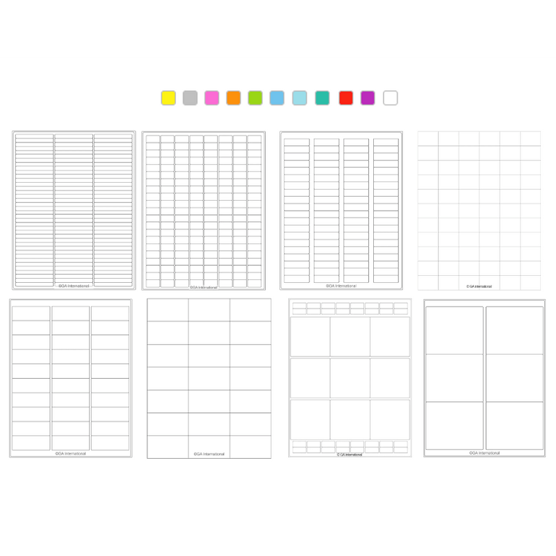 High-quality matte paper laser and Inkjet labels, US letter sheets