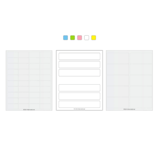 Matte paper laser and inkjet labels, US letter sheets