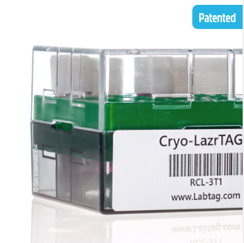Removable Cryo-LazrTAG laser labels, large rectangular, US letter sheets
