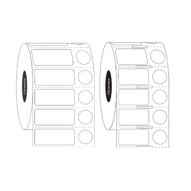 Removable FreezerTAG labels, mixed shape, 2 across