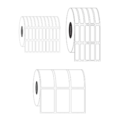 Removable FreezerTAG labels, rectangular, rows across