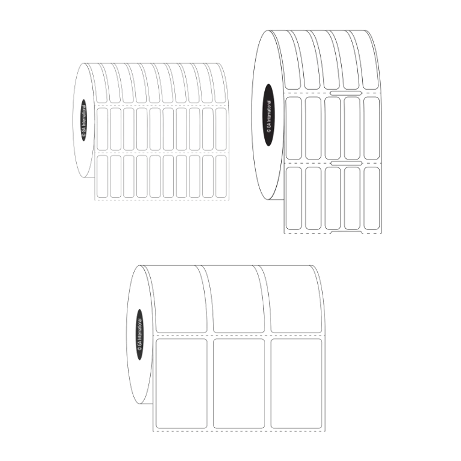 Removable FreezerTAG labels, rectangular, rows across