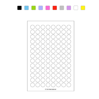 Permanent colour dot paper labels, Hagaki sheets