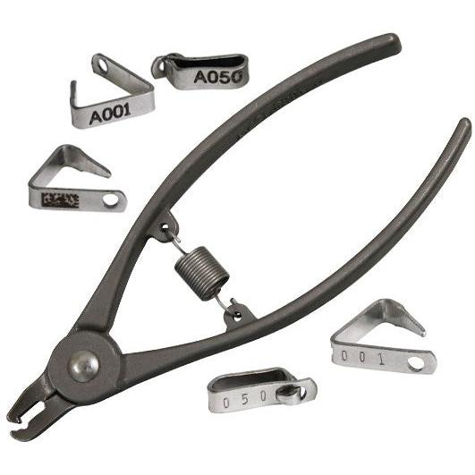 Self-piercing ear tags and applicator