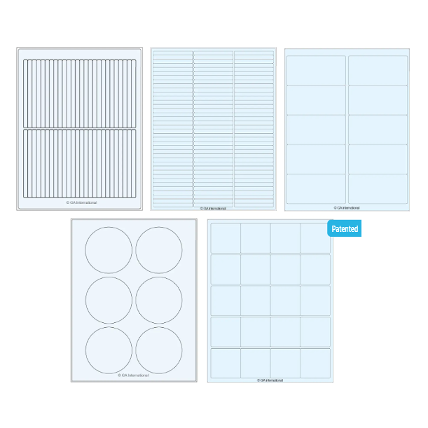 Removable Cryo-LazrTAG laser labels, transparent, US letter sheets ...