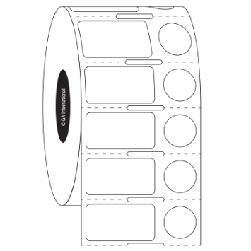 CryoSTUCK frozen vial and surface thermal transfer labels, mixed shape