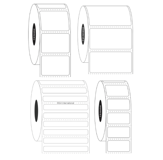 CryoSTUCK frozen vial and surface thermal transfer labels, rectangular