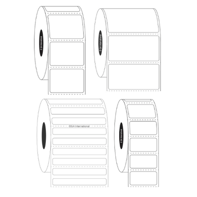 CryoSTUCK frozen vial and surface thermal transfer labels, rectangular