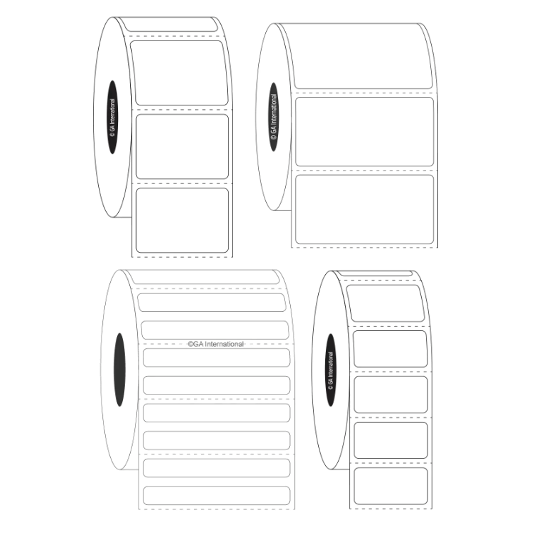 CryoSTUCK frozen vial and surface thermal transfer labels, rectangular