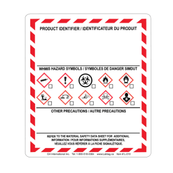 Laboratory warning labels, paper