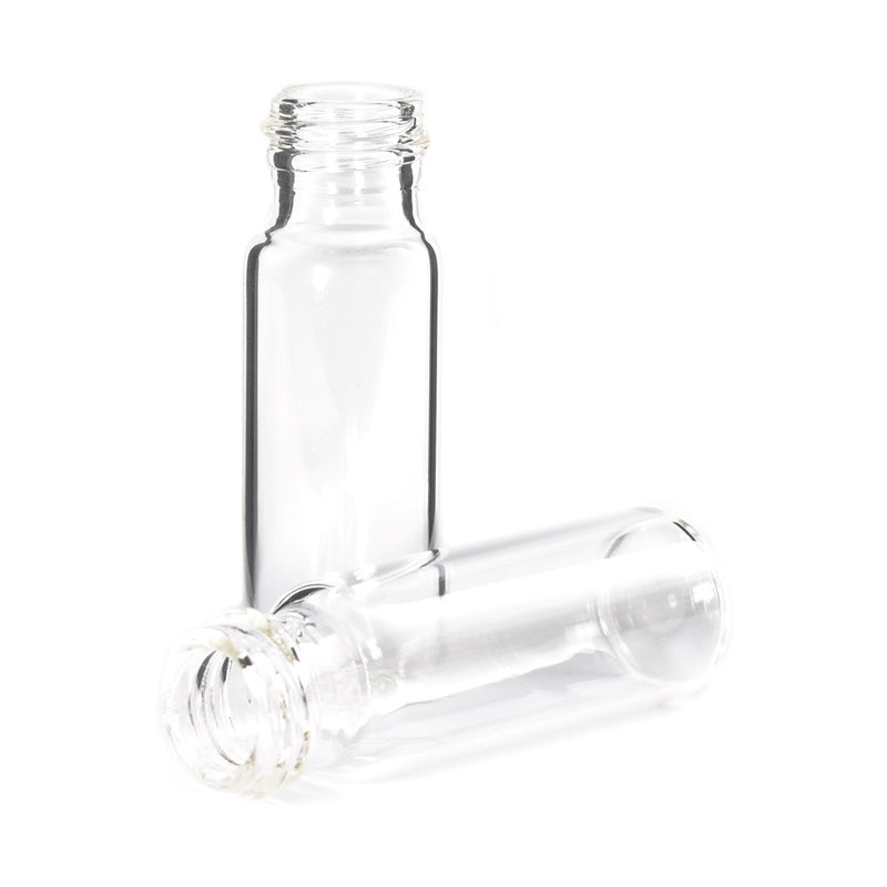 Glass sample vials, threaded