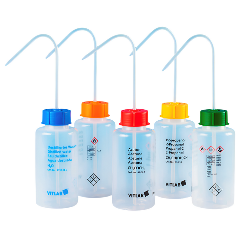 VITsafe 500ml wash bottles, LDPE/PP