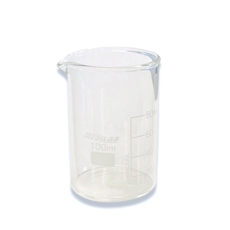 Borosilicate glass low form beakers