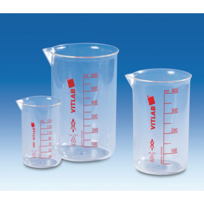 VITLAB beakers, PMP