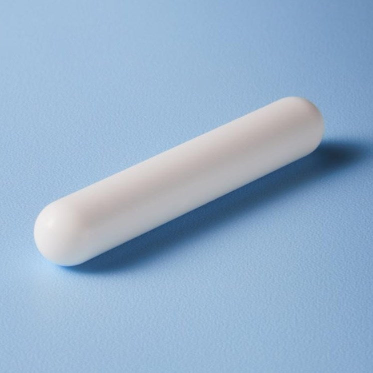 Cylindrical magnetic stirrer bars, PTFE coated