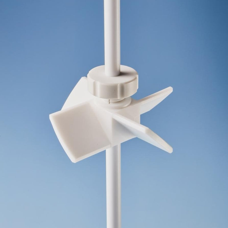 Adjustable 45 deg. rotor blades for shaft stirrers, PTFE coated