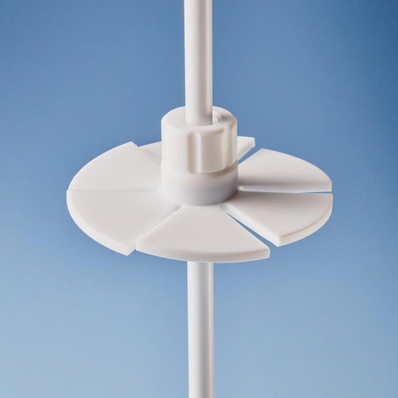 Adjustable turbine rotors for shaft stirrers, PTFE coated