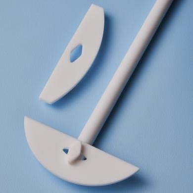 Stirrer shafts and blades, PTFE coated