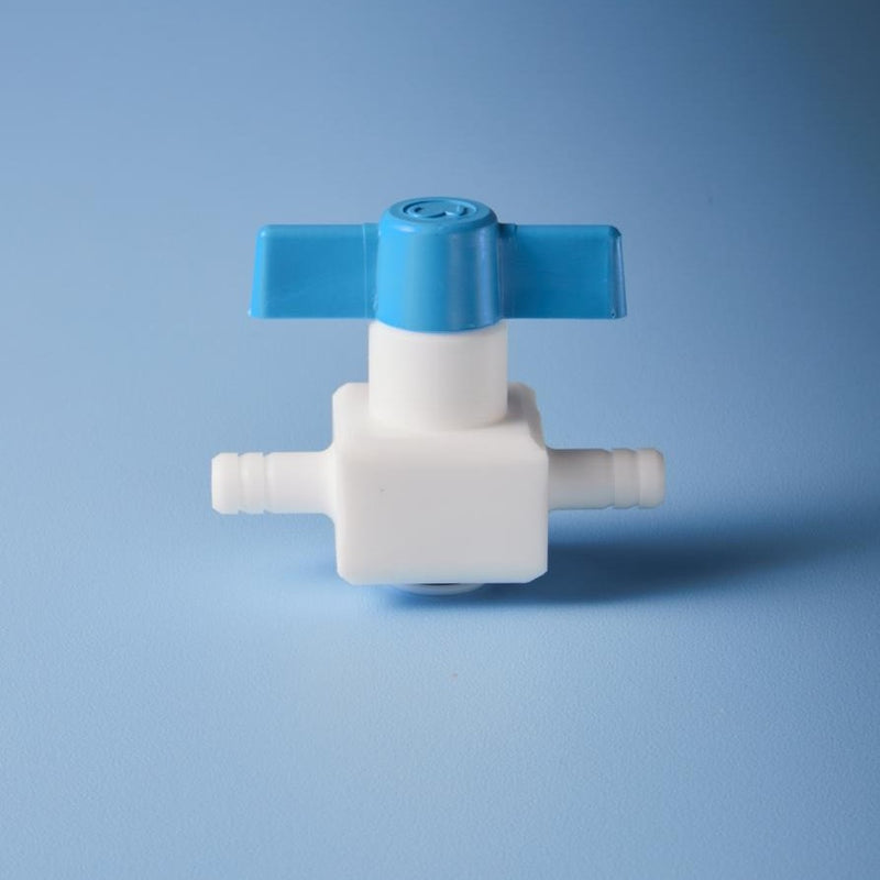 Tubing connector valves, 2-way, PTFE