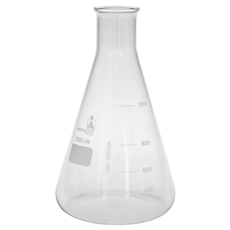 Glass Erlenmeyer flasks, narrow-neck