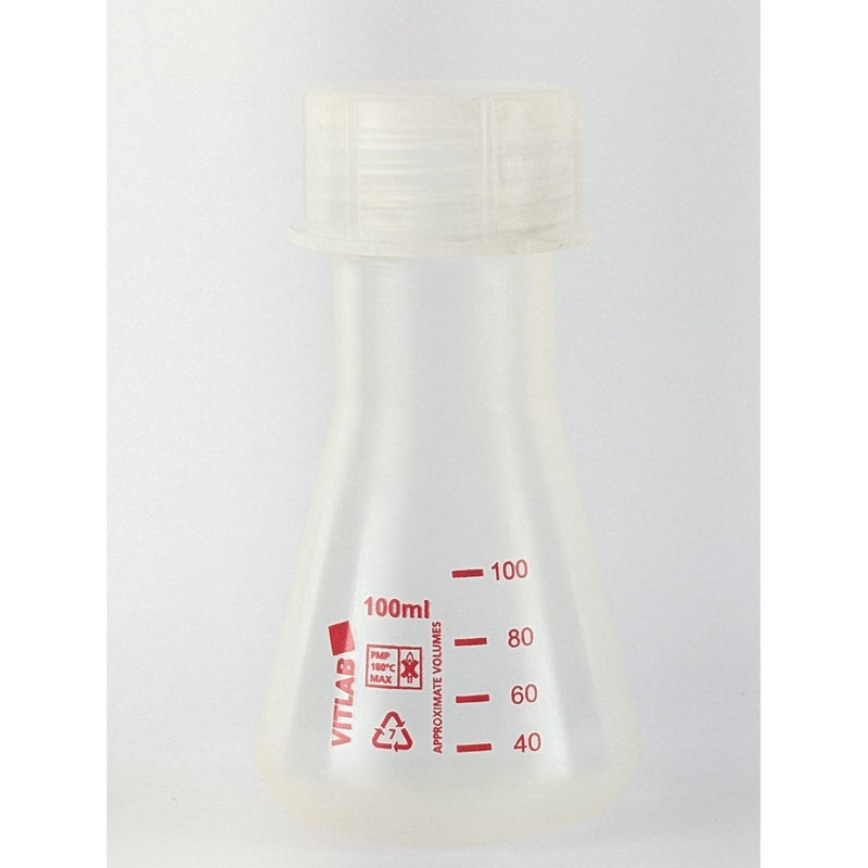 Erlenmeyer flasks with PP screw cap, PMP