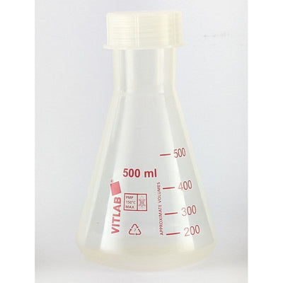 Erlenmeyer flasks with PP screw cap, PMP