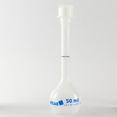 Volumetric flasks with screw cap, PP