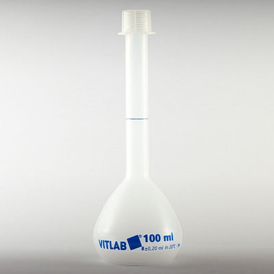 Volumetric flasks with screw cap, PP