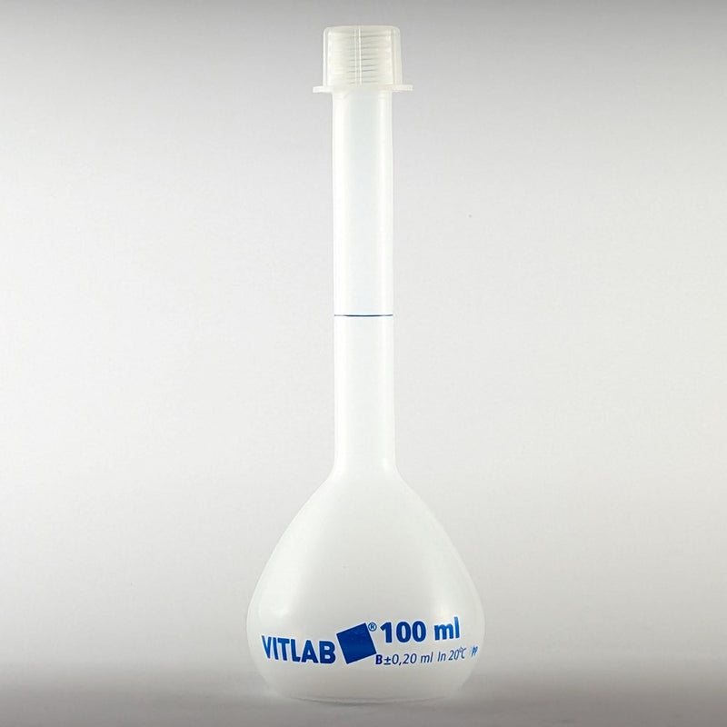 Volumetric flasks with screw cap, PP