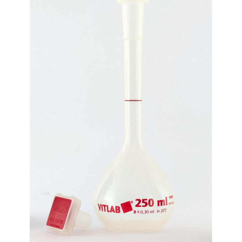 Volumetric flasks with PP NS stopper, PMP