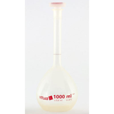 Volumetric flasks with PP NS stopper, PMP