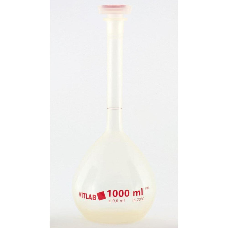 Volumetric flasks with PP NS stopper, PMP