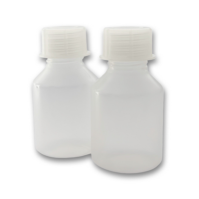 Bottles with screw cap, wide-neck, PP