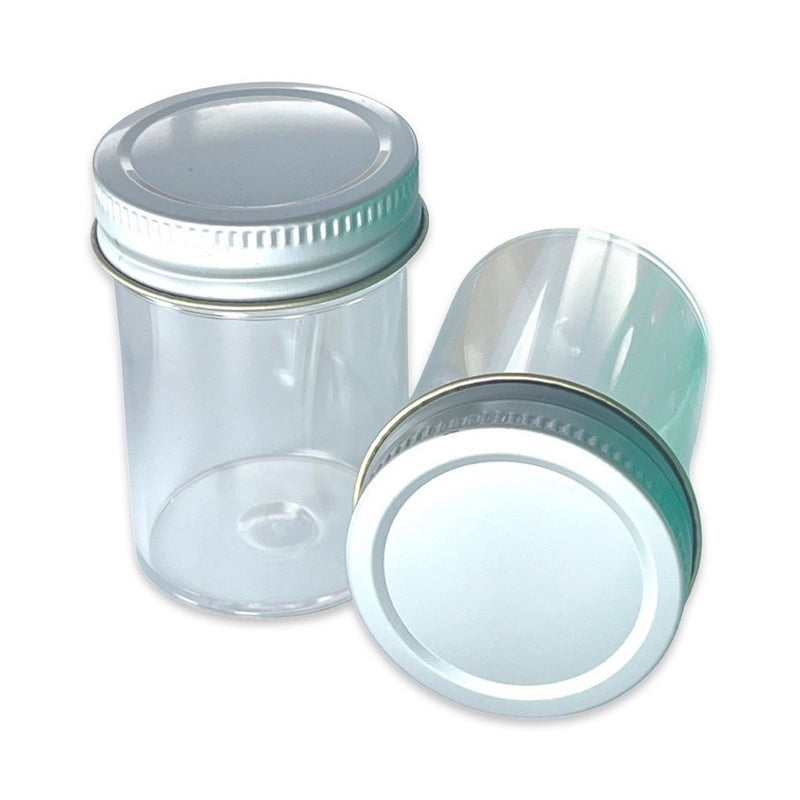 Sample containers with metal screw cap, PS