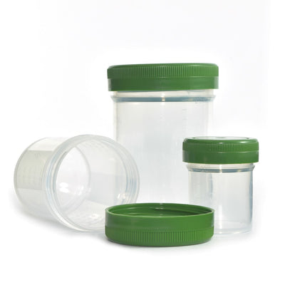 Flat bottom PP containers, graduated