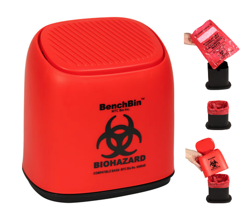 BenchBin hazardous waste container kit