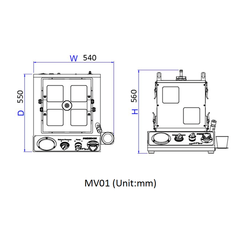 Metallographic mounting presses, MV Series