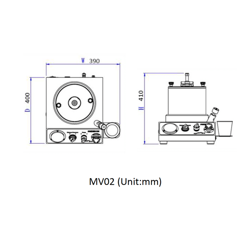 Metallographic mounting presses, MV Series