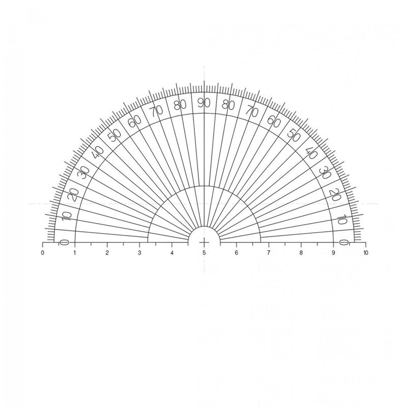 NE25 eyepiece reticles, half protractor